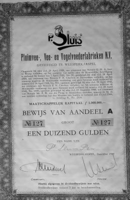 Aandeel P.Sluis
