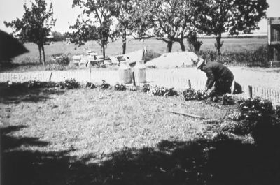 Huisje met veestalling (arbeiderswoning) behorende bij de boerderij van Wouter van Wijngaarden (22-08-1968)
Nu bewoond door c. van Mourik.
