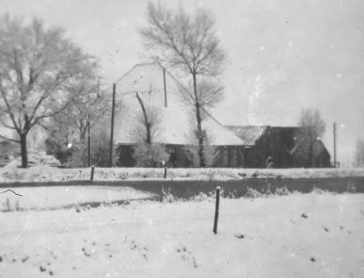 Boerderij " Elck zijn zin " van Co Roeleveld, in de winter

