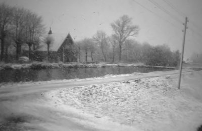 Boerderij van Jac Nagel in de winter
