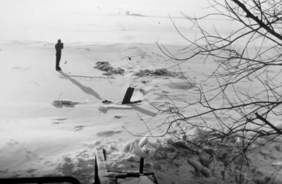 Henk Griffioen op de Molenvliet (Winter 1962-1963)
