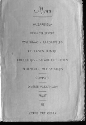 Menu feestmaaltijd familie Kaatee
