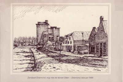 Otten, fabriek veevoeder en olie
Pentekening.
Keywords: Geinbrug;Driemond;Otten,veevoeder;olie