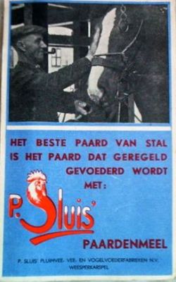 P. Sluis, fabriek pluimvee-, vee- en vogelvoeder 
Keywords: Geinbrug;Driemond;Sluis,pluimvee;vee;vogel;voeder