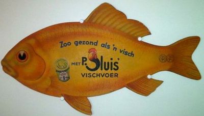 P. Sluis, fabriek pluimvee-, vee- en vogelvoeder 
Ook de vis werd niet vergeten.
Keywords: Geinbrug;Driemond;Sluis,pluimvee;vee;vogel;voeder;reclame