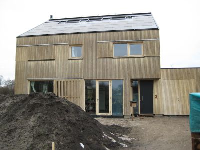 Maanhof/Droomzone
Voorgevel woning GNW051, 'bekleed'.
Keywords: Maanhof;Droomzone;Driemond;Geinbrug